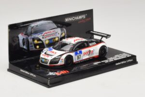 Audi R8 LMS GT3 #97 Phoenix Racing 24 Hours of Nurburgring 2010 Minichamps 1:43 437101997 Pressofusione — immagine 2 di 5