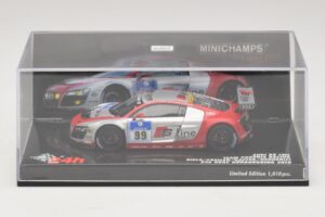 Audi R8 LMS GT3 #99 F. Biela / M. Fassler Phoenix Racing 24 Hours of Nurburgring 2010 Minichamps 1:43 437101999 Pressofusione — immagine 4 di 5