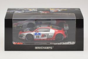 Audi R8 LMS GT3 #99 F. Biela / M. Fassler Phoenix Racing 24 Hours of Nurburgring 2010 Minichamps 1:43 437101999 Pressofusione — immagine 5 di 5