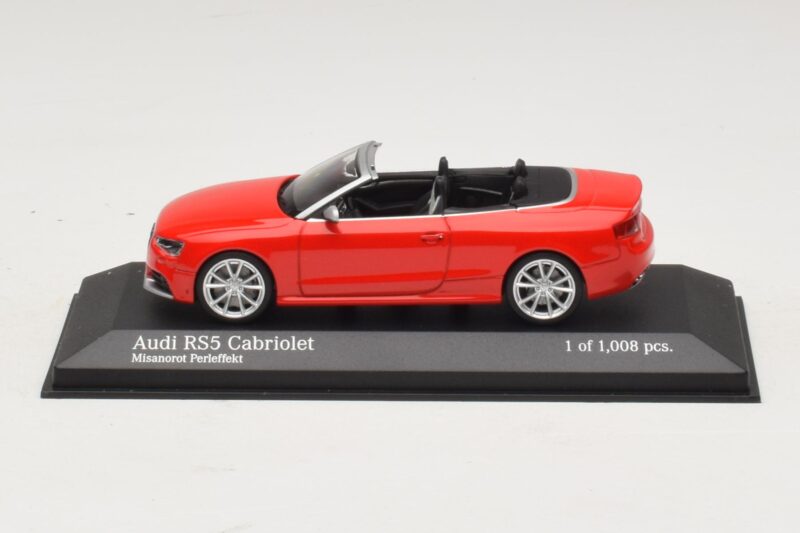 Audi RS5 B8 Cabriolet Rosso Minichamps 1:43 Audi RS5 B8 Cabriolet Rosso Minichamps 1:43 410011230 Pressofusione