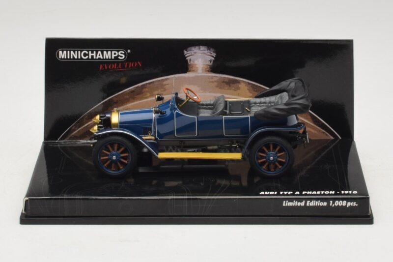 Audi Typ A Phaeton Blu Minichamps 1:43 437019031 Pressofusione