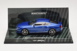 Bentley Continental GT V8 Blu Metallizzato Minichamps 1:43 436139982 Pressofusione