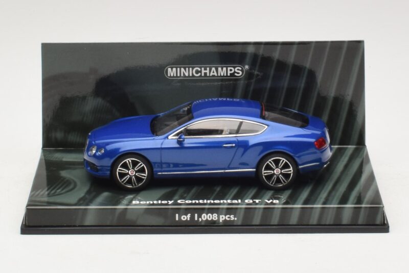 Bentley Continental GT V8 Blu Metallizzato Minichamps 1:43 436139982 Pressofusione