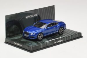 Bentley Continental GT V8 Blu Metallizzato Minichamps 1:43 436139982 Pressofusione — immagine 2 di 4