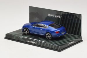 Bentley Continental GT V8 Blu Metallizzato Minichamps 1:43 436139982 Pressofusione — immagine 3 di 4