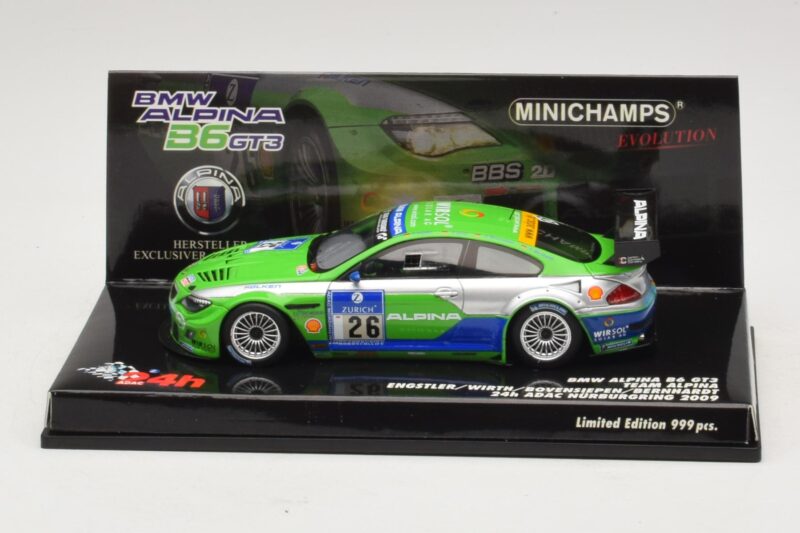 BMW Alpina B6 GT3 #26 24 Hours of Nürburgring 2009 Minichamps 1:43 437092626 Pressofusione