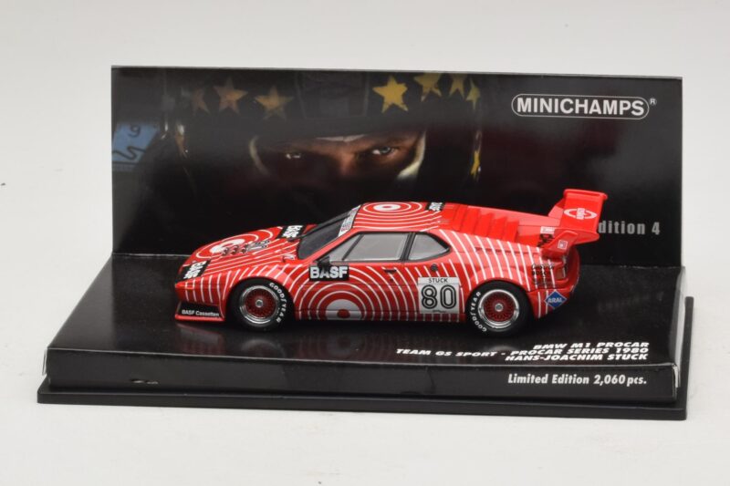 BMW M1 Procar #80 H-J. Stuck Procar Series 1980 Minichamps 1:43 444891604 Pressofusione
