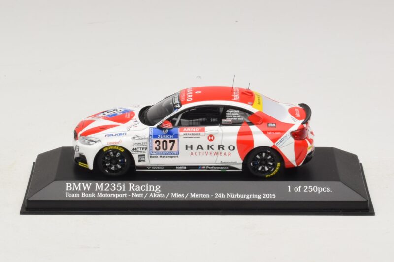 BMW M235i Bong Motorsport #307 Nett / Akata 24 Hours of Nurburgring 2015 Minichamps 1:43 437152507 Pressofusione