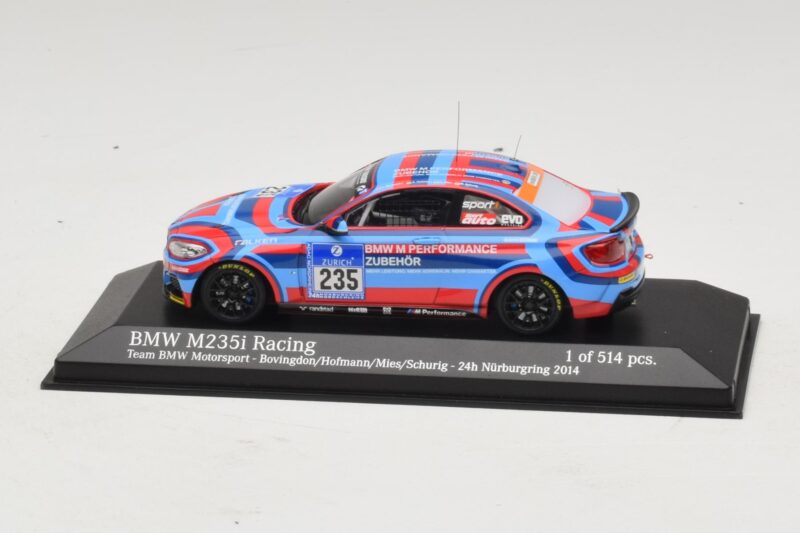 BMW M235i Team BMW Motorsport #235 Bovigdon 24 Hours of Nurburgring 2014 Minichamps 1:43 437142435 Pressofusione