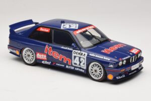 BMW M3 E30 Auto Maass #42 H. Becker DTM 1992 Minichamps 1:18 180922042 Pressofusione — immagine 6 di 8