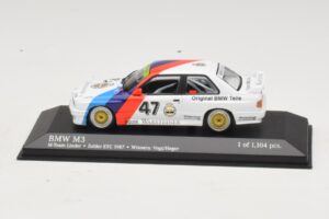 BMW M3 E30 M-Team Linder #47 Vogt / Herger Winners ETC Zolder 1987 Minichamps 1:43 430872047 Pressofusione