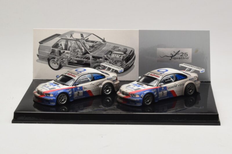 BMW M3 GTR Schnitzer Motorsport J. Müller / D. Müller / H-J. Stuck / P. Lamy Nürburgring 24 Hours Edizione Vincitore Set 2004 Minichamps 1:43 BMW M3 GTR Schnitzer Motorsport J. Müller / D. Müller / H-J. Stuck / P. Lamy Nürburgring 24 Hours Edizione Vincitore Set 2004