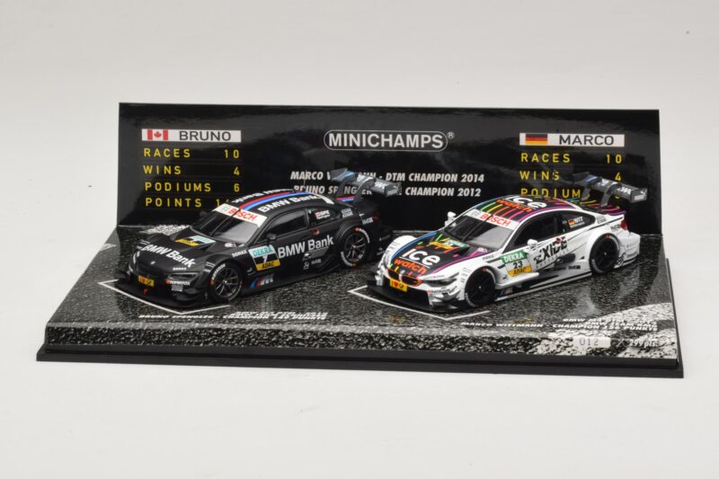 BMW M3 & M4 DTM Champions Set B. Spengler / M. Wittmann 2012 & 2014 Minichamps 1:43 412020723 Pressofusione