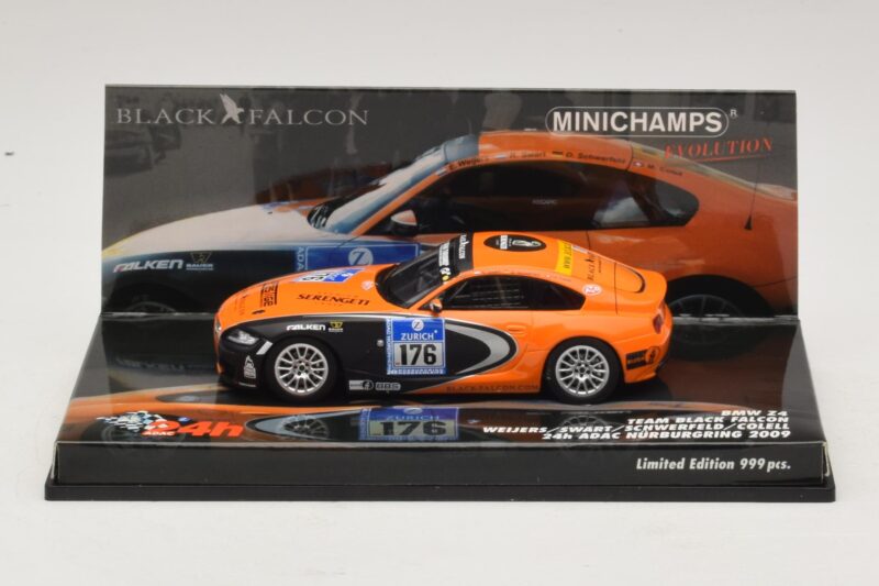 BMW Z4 GT3 Black Falcon #176 24 Hours of Nürburgring 2009 Minichamps 1:43 BMW Z4 GT3 Black Falcon #176 24 Hours of Nürburgring 2009 Minichamps 1:43 437092776 Pressofusione