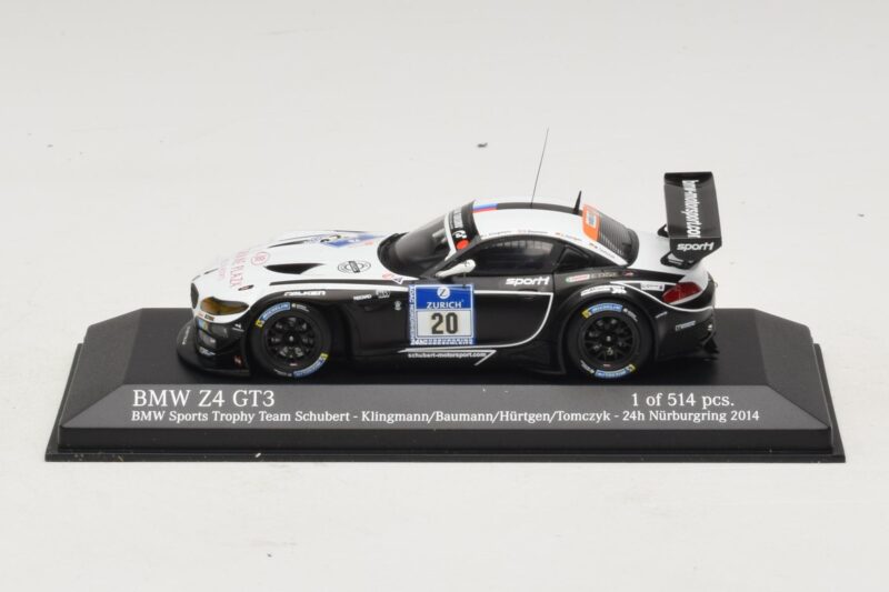 BMW Z4 GT3 BMW Sports Trophy #20 Klingmann / Baumann 24 Hours of Nurburgring 2014 Minichamps 1:43 BMW Z4 GT3 BMW Sports Trophy #20 Klingmann / Baumann 24 Hours of Nurburgring 2014 Minichamps 1:43 437142030 Pressofusione