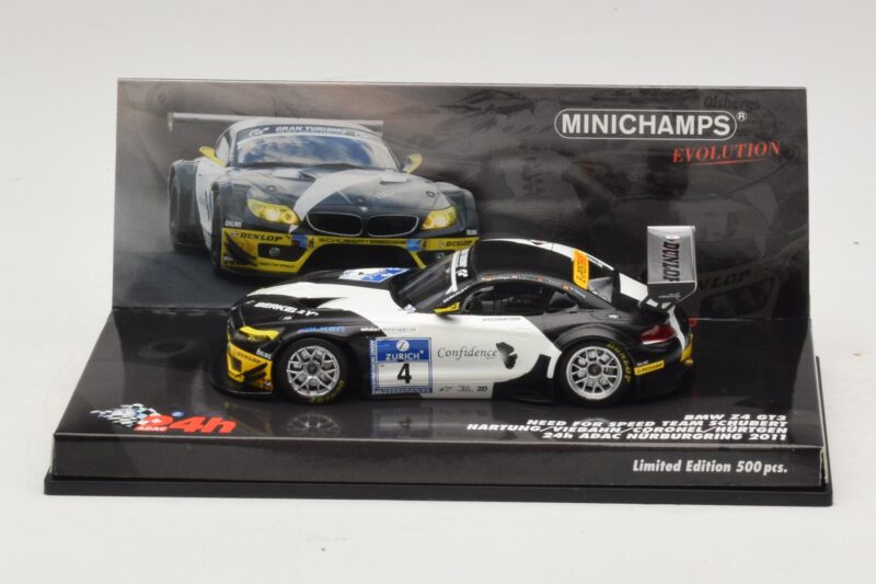 BMW Z4 GT3 Need for Speed Team #4 Hartung / Viebahn 24 Hours of Nürburgring 2011 Minichamps 1:43 437112904 Pressofusione