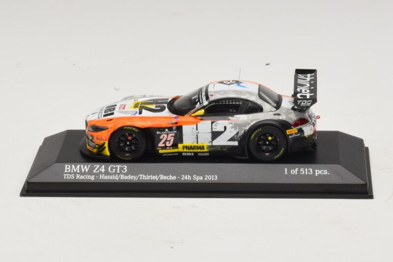BMW Z4 GT3 TDS Racing #25 Hassid / Badey 24 Hours of Spa 2013 Minichamps 1:43 BMW Z4 GT3 TDS Racing #25 Hassid / Badey 24 Hours of Spa 2013 Minichamps 1:43 437132435 Pressofusione