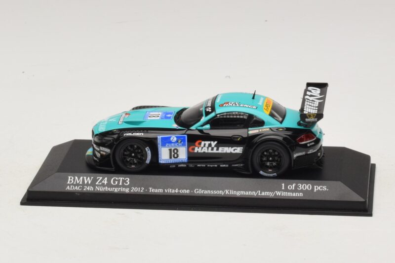 BMW Z4 GT3 Vita4One #18 Goransson / Klingmann 24 Hours of Nürburgring 2012 Minichamps 1:43 437122918 Pressofusione