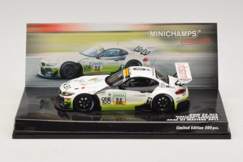 BMW Z4 GT3 Westcoast Racing #52 F. Lestrup ADAC GT Masters 2011 Minichamps 1:43 437112952 Pressofusione