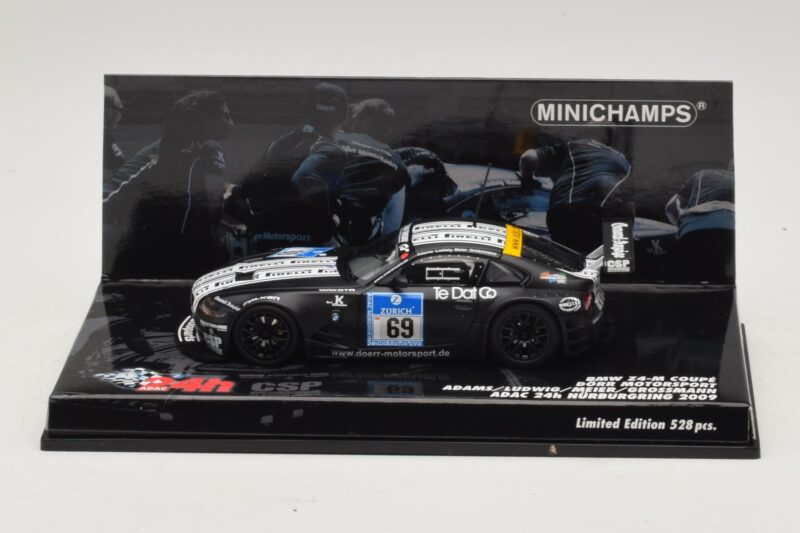 BMW Z4 M Coupe #69 Adams / K. Ludwig ADAC 24h Nürburgring 2009 Minichamps 1:43 400092769 Pressofusione