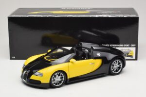 Bugatti Veyron Grand Sport Black Lemon Minichamps 1:18 100110831 Pressofusione — immagine 8 di 8