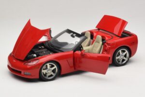 Chevrolet Corvette C6 Cabriolet Rosso AUTOart 1:18 71221 Pressofusione — immagine 2 di 8