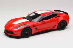 Chevrolet Corvette C7 Grand Sport Rosso con Strisce Bianche AUTOart 1:18 71274 Composito