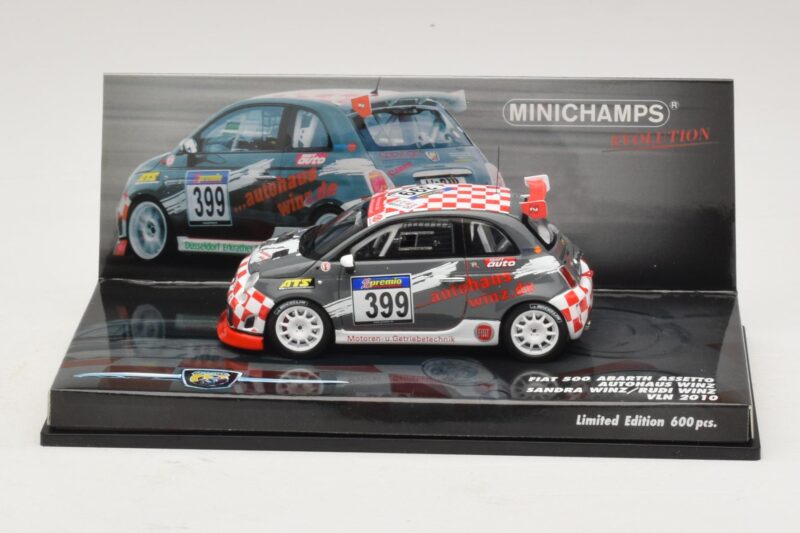 Fiat 500 Abarth Assetto Corse #399 Autohaus Winz VLN 2010 Minichamps 1:43 Fiat 500 Abarth Assetto Corse #399 Autohaus Winz VLN 2010 Minichamps 1:43 437101299 Pressofusione