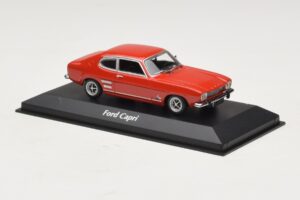 Ford Capri I Rosso Maxichamps 1:43 940085500 Pressofusione — immagine 3 di 4