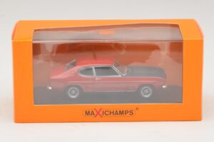 Ford Capri I Rosso Con Cofano Nero Maxichamps 1:43 940085801 Pressofusione — immagine 4 di 4