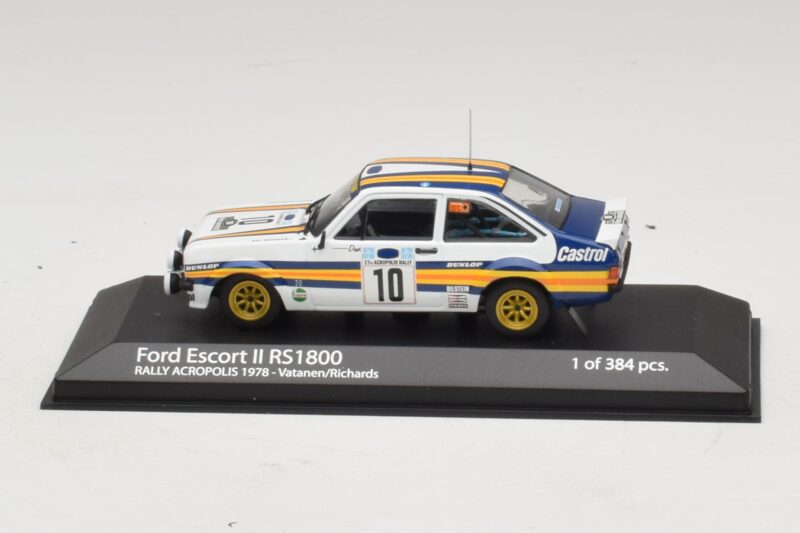 Ford Escort Mk2 RS1800 #10 A. Vatanen / D. Richards Rally Acropolis 1978 Minichamps 1:43 400808410 Pressofusione