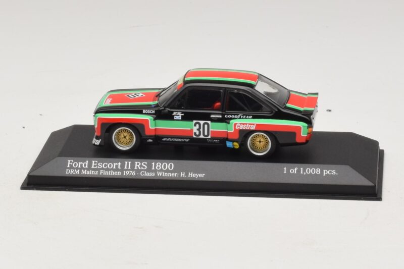 Ford Escort Mk2 RS1800 #30 H. Heyer Class Winner DRM Mainz-Finthen 1976 Minichamps 1:43 400768430 Pressofusione