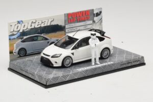 Ford Focus RS Mk2 Top Gear Bianco Con Figurina Minichamps 1:43 519438810 Pressofusione — immagine 2 di 5
