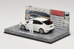 Ford Focus RS Mk2 Top Gear Bianco Con Figurina Minichamps 1:43 519438810 Pressofusione — immagine 3 di 5