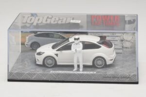 Ford Focus RS Mk2 Top Gear Bianco Con Figurina Minichamps 1:43 519438810 Pressofusione — immagine 4 di 5