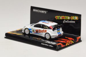 Ford Focus RS WRC #46 V. Rossi / C. Cassina RAC Rally 2007 Scatola Danneggiata Minichamps 1:43 400078446-O1 Pressofusione — immagine 3 di 5