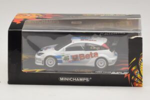 Ford Focus RS WRC #46 V. Rossi / C. Cassina RAC Rally 2007 Scatola Danneggiata Minichamps 1:43 400078446-O1 Pressofusione — immagine 5 di 5
