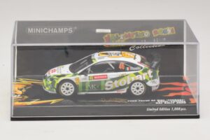 Ford Focus RS WRC #46 V. Rossi / C. Cassina RAC Rally 2008 Minichamps 1:43 400088146 Pressofusione — immagine 4 di 5