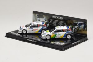 Ford Focus RS WRC Rally Mexico 2004 Set Minichamps 1:43 402048376 Pressofusione — immagine 3 di 5