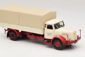 Henschel HS 140 Autocarro a Pianale Bianco Rosso Minichamps 1:43 439171020 Pressofusione — immagine 4 di 6
