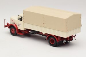 Henschel HS 140 Autocarro a Pianale Bianco Rosso Minichamps 1:43 439171020 Pressofusione — immagine 5 di 6