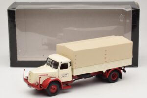 Henschel HS 140 Autocarro a Pianale Bianco Rosso Minichamps 1:43 439171020 Pressofusione — immagine 6 di 6
