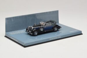 Horch 853 A Sport Cabriolet Nero Blu Minichamps 1:43 436012036 Pressofusione — immagine 2 di 5