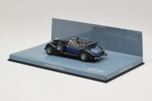 Horch 853 A Sport Cabriolet Nero Blu Minichamps 1:43 436012036 Pressofusione — immagine 3 di 5