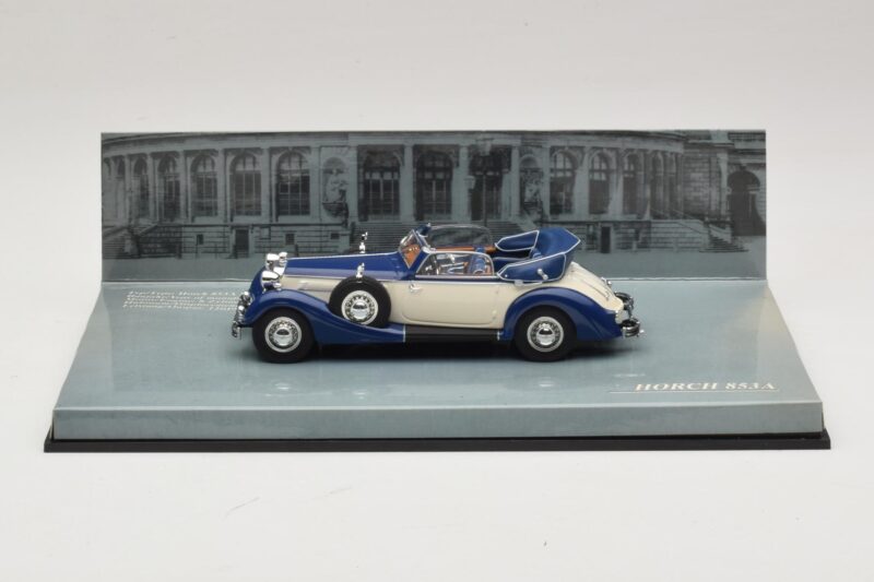 Horch 853 Cabriolet Blu Minichamps 1:43 436012032 Pressofusione