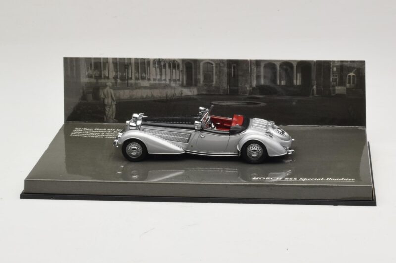 Horch 855 Special Roadster Argento Nero Minichamps 1:43 436014204 Pressofusione