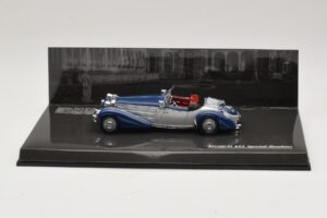 Horch 855 Special Roadster Argento Blu Minichamps 1:43 436014202 Pressofusione