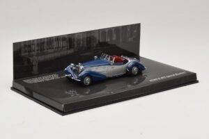 Horch 855 Special Roadster Argento Blu Minichamps 1:43 436014202 Pressofusione — immagine 2 di 5