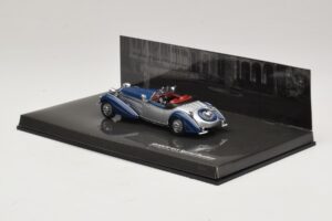 Horch 855 Special Roadster Argento Blu Minichamps 1:43 436014202 Pressofusione — immagine 3 di 5