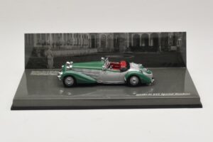 Horch 855 Special Roadster Argento Verde Minichamps 1:43 436014205 Pressofusione